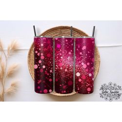 burgundy red pink faux glitter, tumbler 20 oz wrap png, skinny tumbler designs png