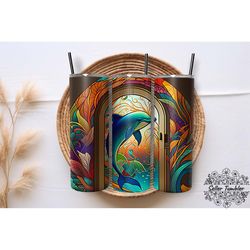cute dolphin 20 oz, tumbler 20 oz wrap png, skinny tumbler designs png