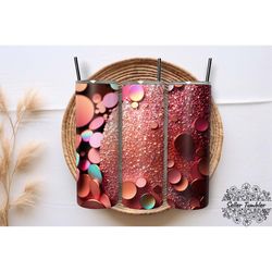 rose gold glitter 20 oz, tumbler 20 oz wrap png, skinny tumbler designs png