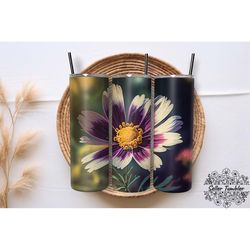 springtime flower 20 oz, tumbler 20 oz wrap png, skinny tumbler designs png