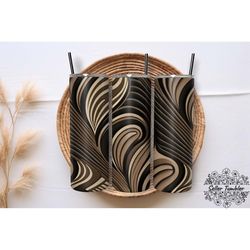 wave jacquard mocha 20 oz, tumbler 20 oz wrap png, skinny tumbler designs png