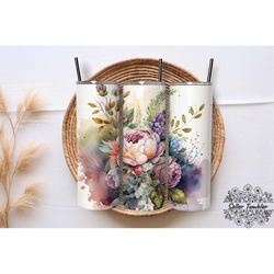 florals wedding 20 oz, tumbler 20 oz wrap png, skinny tumbler designs png