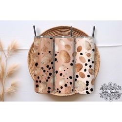 rose gold glitter cheetah skin 20 oz, tumbler 20 oz wrap png, skinny tumbler designs png
