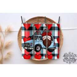 valentine plaid 20 oz, tumbler 20 oz wrap png, skinny tumbler designs png