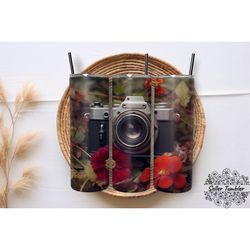 camera photography 20 oz, tumbler 20 oz wrap png, skinny tumbler designs png