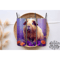 Guinea Pig Purple Flowers 20 Oz, Tumbler 20 oz Wrap PNG, Skinny Tumbler Designs PNG.png