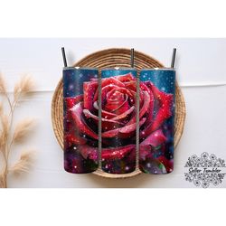 red rose flower 20 oz, tumbler 20 oz wrap png, skinny tumbler designs png