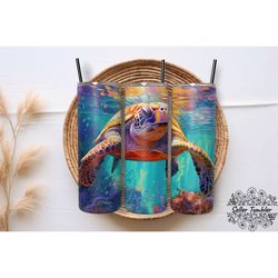 sea turtle 20 oz, tumbler 20 oz wrap png, skinny tumbler designs png