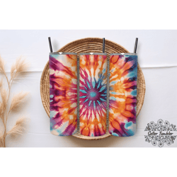 Tie Dye 20 Oz, Tumbler 20 oz Wrap PNG, Skinny Tumbler Designs PNG