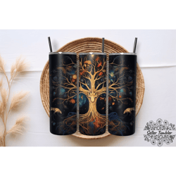 tree birds 20 oz, tumbler 20 oz wrap png, skinny tumbler designs png