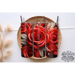 red flowers  tumbler 20 oz wrap png, tumbler wraps, tumbler png, skinny clipart