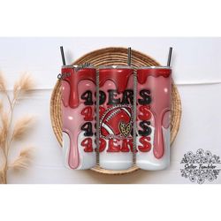 49 ers 3d inflated football team tumbler 20 oz wrap, football tumbler, tumbler wrap, tumbler png, skinny tumbler