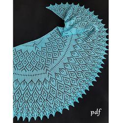 Iberis Fichu Knitting Pattern Knit Lace Shawlette