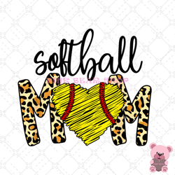 softball mom leopard printable sport png, mothers day png, mom png design, mom sublimation