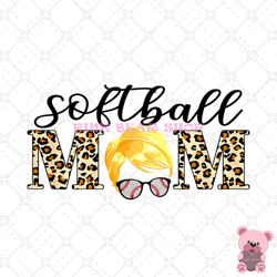 softball mom leopard print baseball glasses png, mothers day png, mom png design, mom sublimation