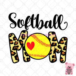 softball mom heart baseball sport mother day png, mothers day png, mom png design, mom sublimation