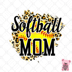 softball mom sport baseball leopard print png, mothers day png, mom png design, mom sublimation
