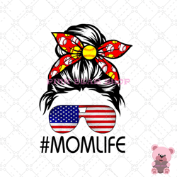 mom life baseball sport headband usa glasses png, mothers day png, mom png design, mom sublimation