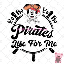minnie mouse pirates life for me svg, disney svg ,disney mickey svg , digital download