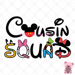 mickey mouse friends cousin squad svg, disney svg ,disney mickey svg , digital download