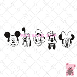 disney mickey and friends silhouette svg ,disney svg ,disney mickey svg , digital download