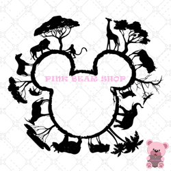 animal kingdom mickey silhouette svg, disney svg, disney mickey svg, digital download