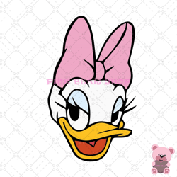 daisy duck smiling face svg, disney svg, disney mickey svg, digital download