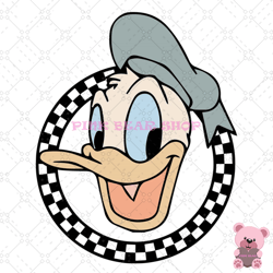 donald duck checkered face svg, disney svg, disney mickey svg, digital download