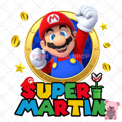 super martin mario bros stars png, disney png, disney mickey png, digital download