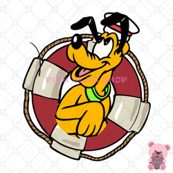 disney cruise pluto dog life buoy png, disney png, disney mickey png, digital download