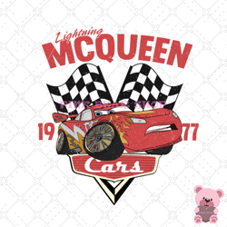 disney pixar cars lightning mcqueen est 1977 png, disney png, disney mickey png, digital download