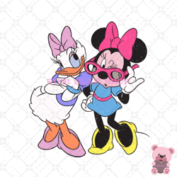 girl daisy duck and minnie mouse png, disney png, disney mickey png, digital download