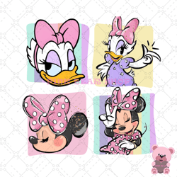 disneyland girls minnie and daisy duck png, disney png, disney mickey png, digital download