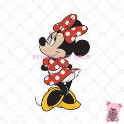 polka dot pink minnie mouse disney png, disney png, disney mickey png, digital download