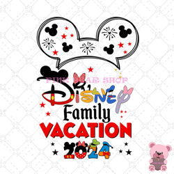 mickey ears disney family vacation 2024 png, disney png, disney mickey png, digital download
