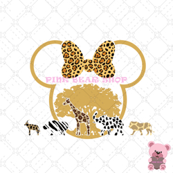 minnie leopard wild animal kingdom png, disney png, disney mickey png, digital download
