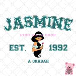 agrabah princess jasmine est 1992 png, disney png, disney mickey png, digital download
