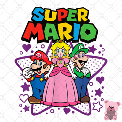 super mario bros stars characters png, disney png, disney mickey png, digital download