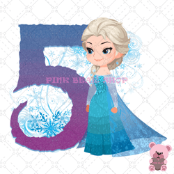 disney frozen elsa happy 5th birthday png, disney png, disney mickey png, digital download