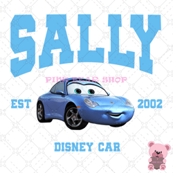 disney pixar cars sally est 2002 png, disney png, disney mickey png, digital download