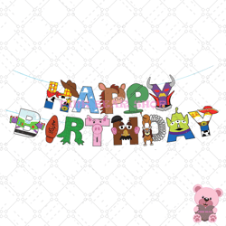 toy story friends happy birthday png, disney png, disney mickey png, digital download