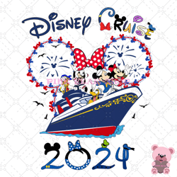 minnie mouse friends disney cruise ship 2024 png, disney png, disney mickey png, digital download