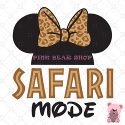 minnie mouse safari mode leopard pattern svg, disney svg, disney mickey svg, digital download