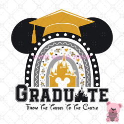 mickey mouse granduate castle design svg, disney svg, disney mickey svg, digital download