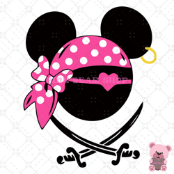 minnie mouse pirate svg design idea, disney svg, disney mickey svg, digital download