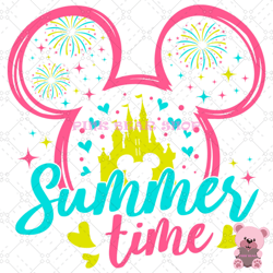 mickey mouse castle summer time svg, disney svg, disney mickey svg, digital download