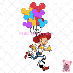 mickey balloon cowgirl jessie toy story svg, disney svg, disney mickey svg, digital download