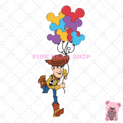 mickey balloon cowboy woody toy story svg, disney svg, disney mickey svg, digital download