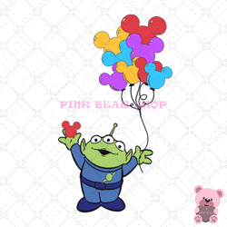 mickey balloon little green alien toy story svg, disney svg, disney mickey svg, digital download