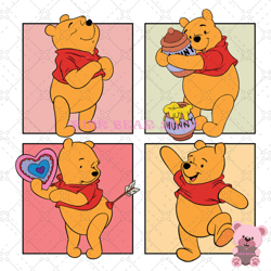 disney love honey winnie the pooh sticker svg, disney svg, disney mickey svg, digital download